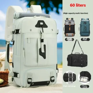 Large capacity men's backpack with high-end feel, travel backpack, sports outdoor luggage bag, mountain climbing bag, waterproof