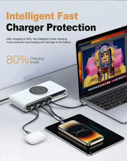 New 72W Multifunction Charger Wireless Charger 4-Port PD+QC USB Type-C Quick Charger Home Travel Office Convenient - Image 18