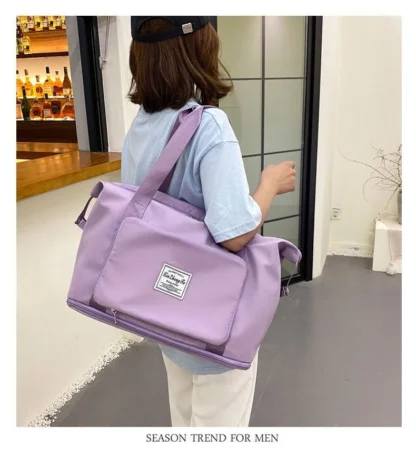 Foldable Travel Bag Female Portable Large Capacity Maternity Storage Short DistanceTravel Duffel Swim Fitness Bag Bolsos Grandes - Image 4