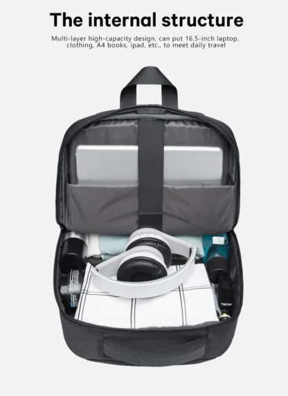 BANGE Travel Waterproof Backpack with USB Charging Port Fit 15.6 Inch Laptop Backpacks for Men and Women, Teenager School Bags - Image 19
