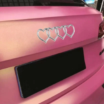 Car Love Heart Logo Sticker Rear Trunk Tail Label Badge Emblem Decal For Audi Q7 A7 A6 S3 S4 A5 A4 B5 B6 B7 B8 C6 C7 A3 Q3 Q5 TT - Image 14