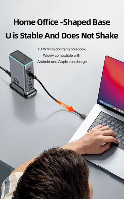 660W GaN Charger USB C Fast Desktop 8-port USB Type C PD Charger Fast Charge 3.0 USB Type C Fast Charger for iPhone16 15 Samsung - Image 10