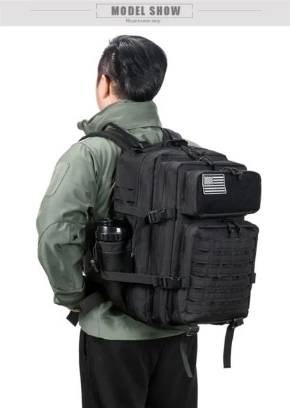 45L Tactical Backpack survival Bag Hunting MOLLE Backpack GYM For Men EDC Outdoor Hiking Rucksack Witch Bottle Holder - Image 49
