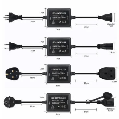 AC 110V 220V 240V LED Dimmable Controller 750W Christmas Outdoor String Lights Bulb Adjust Bright 23Keys Remote EU US UK AU Kit - Image 12
