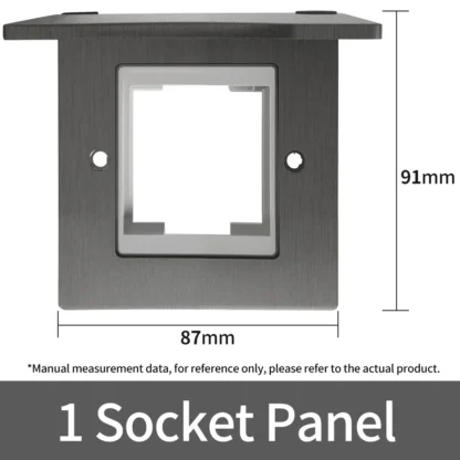 Wall Mount 1 Gang 2 Gang 8mm Stainless Steel Panel Socket 13A Switch Computer Socket Telephone Socket Thai US UK EU France - Image 9