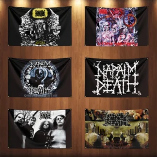90x150cm Vintage N-Napalm-Deaths Band Flag Polyester Digital Printing Retro  Banner For Decor