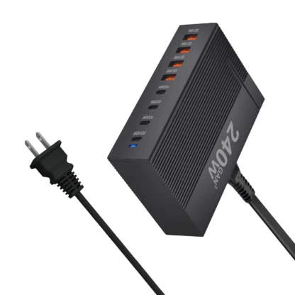 240W Desktop GaN Charger 8-port USB Type C PD Fast Multiple Usb Mobile Phone Quick Charger For Iphone 16/15/14 Samsung Xiaomi - Image 7
