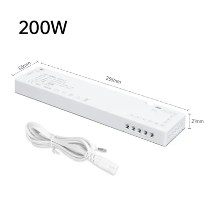 24W-200W LED Cabinet Light Transformer Power Supply AC220V to DC12V/24V with 7/9/10x DuPont Ports for Integrated Lighting - Image 10