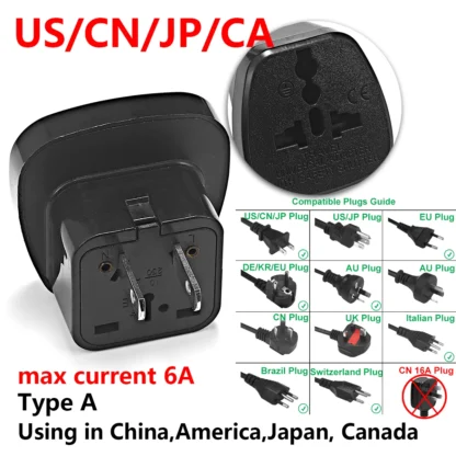 UK CN Japan JP US Brazil Plug Adapter Europe EU To US American Chinese Japan Travel Adapter Electrical Plug Power Sockets Outlet - Image 16