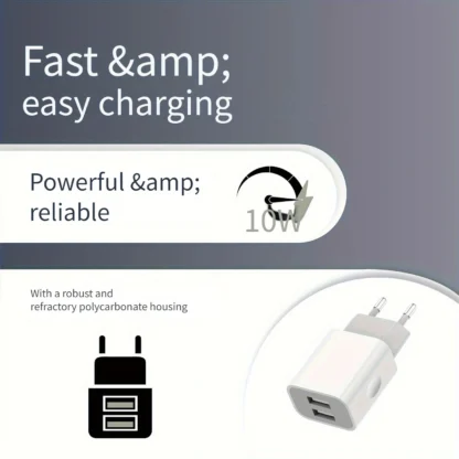 5V 2A USB Charger 2 Ports Chargers Cell Phone EU Plug Power Adapter Wall Charging for Iphone 11 12 13 Pro Max Samsung Xiaomi - Image 11