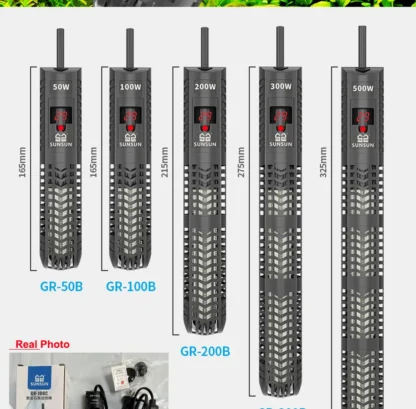 SUNSUN Fish Tank Digital Heating Rod Aquarium Submersible Heater 500W Adjustable Temperature Thermostat LCD Display Fish Farming - Image 18