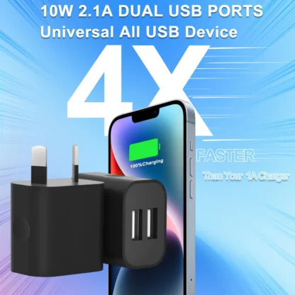 1/5Pcs Black Dual USB Power Adapter AU Plug Wall Plug 5V Charger 2-Port Aus USB Plug 5V/2.1A Adapter For iPhone Pad For Samsung, - Image 15