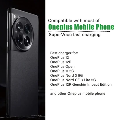 For Oneplus car charger 80W,SuperVooc car charger for OPPO,for realme car adapter superdart,for oneplus 12 10T auto charger warp - Image 3