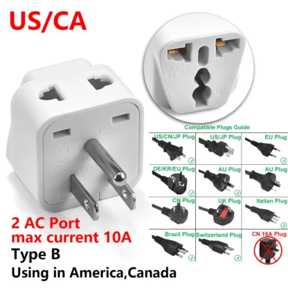 UK CN Japan JP US Brazil Plug Adapter Europe EU To US American Chinese Japan Travel Adapter Electrical Plug Power Sockets Outlet - Image 10