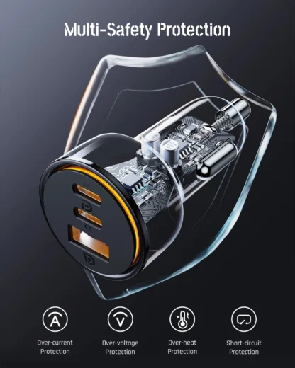 VOLTME 65W USB Type C Car Charger Quick Charge QC 4.0 PD 3.0 Fast Charge Charger in Car For iPhone 13 Pro Xiaomi Samsung Huawei - Image 4