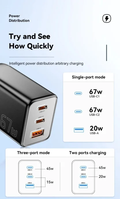 Essager 67W GaN USB Type C Charger For Laptop 45W 25W PD QC 3.0 Fast Charge For Macbook Xiaomi Samsung Iphone14 13 Phone Chagers - Image 24