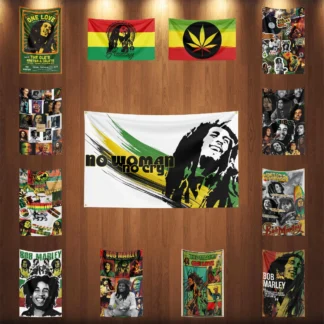 3x5 Ft Heavy Rock Band B-Bob-Marleys Flag Polyester Digital Printing Banner for Bedroom Wall Art Out Door Tapestry Decora