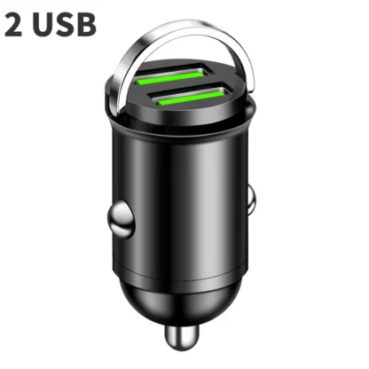 Dual USB Mini Pull Ring Car Charger 200W Fast Charging Phone convenient Charger Adapter for iPhone Huawei Xiaomi Samsung QC 3.0 - Image 7