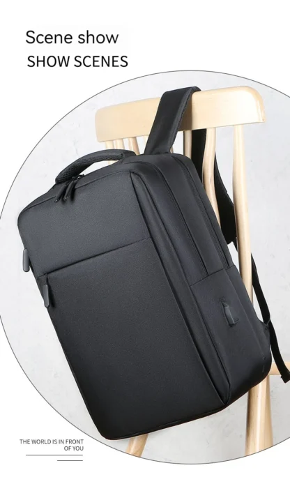 Rilibegan Laptop Men Backpack External USB Charging Travel Men Backpack Nylon School Bag Double Layer Quality Business Backpack - Image 23