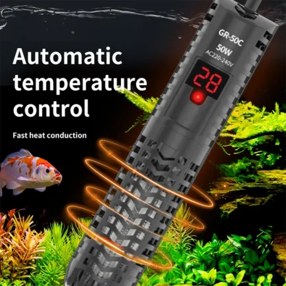SUNSUN Fish Tank Digital Heating Rod Aquarium Submersible Heater 500W Adjustable Temperature Thermostat LCD Display Fish Farming - Image 2