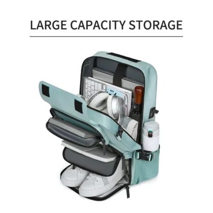 Woman travel backpack,waterproof 16 inch Business Laptop Backpack with Shoe Bag Hidden USB charging port Hiking camping backpack - Image 5