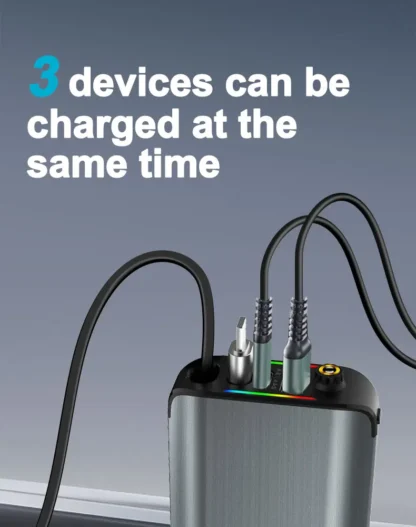 Retractable Car Charger With Starlight, 4 In 1 USB C For IPhone And Android Car Charger Fast Charging, - Image 11
