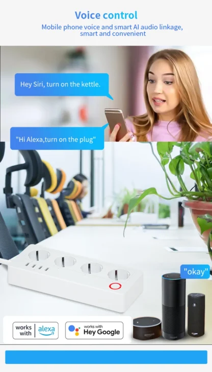 10A/16A wifi Power Strip Tuya Smart Plug Power Strip Extension Cord Smart Home EU Socket Work with Alexa - Image 19