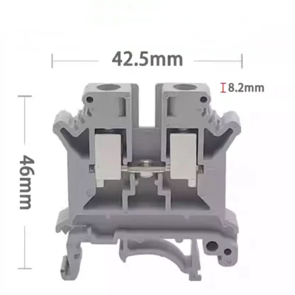 10pcs/lot UK6N UK 6N Screw Feed-through Wire Connector UK 6mm² Universal Plug Multi-Color Electrical DIN Rail Terminal Block - Image 2