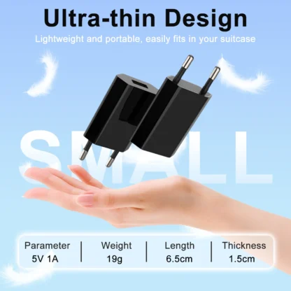 1/3/5/10pcs 5V 1A EU Plug USB Adapter Mobile Phone Wall Travel Charger Power Adapter For iPhone XS Max XR X 8 7 - Image 2
