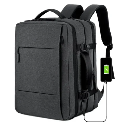 Travel Backpack Men Business Backpack School Expandable USB Bag Large Capacity Laptop Waterproof Fashion Backpack - Image 2