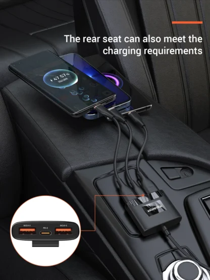 ASOMETECH 5 Port USB Car Charger 78W SCP PPS AFC USB Type C Fast Charging For iPhone 14 13 Pro Huawei Xiaomi Samsung S22 Ultra - Image 12