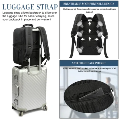 travel backpacks 40x20x25 ryanair cabin bag Unisex Carry-On Suitcase.15.6-inch Laptop Backpack For School,night reflective strip - Image 5
