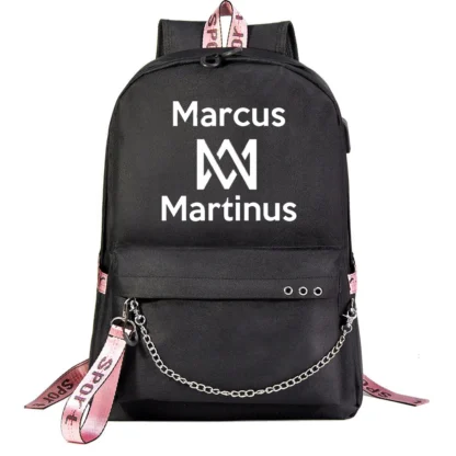 Marcus and Martinus Boys Girls School Bags Teenager USB Charging Chain Travel Backpack Student College Bookbag Mochila - Image 16