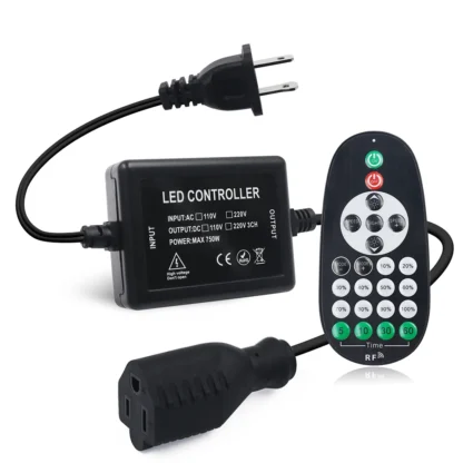 AC 110V 220V 240V LED Dimmable Controller 750W Christmas Outdoor String Lights Bulb Adjust Bright 23Keys Remote EU US UK AU Kit - Image 26