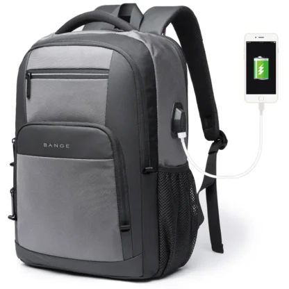 BANGE Travel Waterproof Backpack with USB Charging Port Fit 15.6 Inch Laptop Backpacks for Men and Women, Teenager School Bags - Image 7