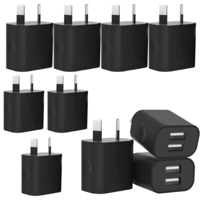 1/5/10pcs Dual USB Power Adapter AU Plug Wall Plug 5V Charger 2-Port Aus USB Plug 5V/2.1A Adapter For iPhone Pad For Samsung - Image 7
