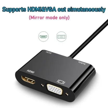 1080P DVI to VGA HDMI Splitter Converter Dual Display DVI to HDMI VGA Converter Splitter for PC Laptop Monitor Projector TV - Image 5