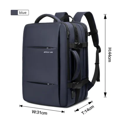 HK Business Backpack for Men Waterproof Anti-Theft 15.6” Laptop Backpack Casual Large Capacity Expandable Travel Bag Short Trip - Image 8