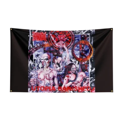 90x150cm Vintage N-Napalm-Deaths Band Flag Polyester Digital Printing Retro  Banner For Decor - Image 3