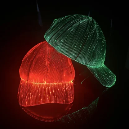 Fashion LED Light Fiber Optic Glowing Baseball Cap Bar Dance Glowing Hip Hop Couples Outdoor Wear Performance Props - Image 14