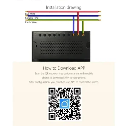 Shawader WIFI Smart Tuya USB Type-C PD 20W Wall Socket UK Plug Outlet Power Monitoring Touch Switch Remote by Alexa Google Home - Image 3