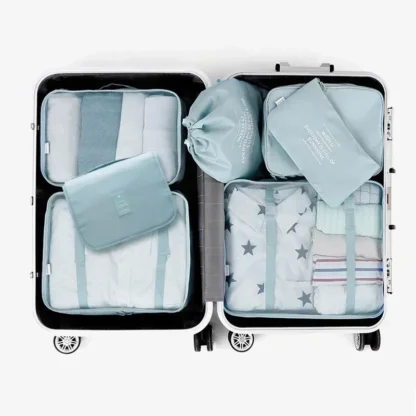 8-piece Set Travel Bag Organizer Clothes Luggage Travel Organizer Blanket Shoes Organizers Bag Suitcase Pouch Packing Cubes - Image 3
