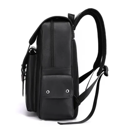 Large Capacity Soft PU Leather Backpack for Casual Business Travel