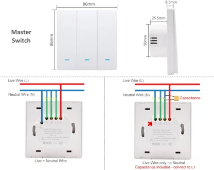 Tuya Smart Life WiFi 433mhz Wireless Push Button Wall Switch Google Home Light On Off 220V RF433 Remote Control EU UK Two 3 Way - Image 38