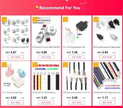 EU Plug Adapter Male Female Replacement Rewireable Schuko Electeical Socket Converter Adaptor Cord Connector Detachable Plug - Image 15