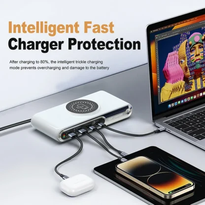 New 72W Multifunction Charger Wireless Charger 4-Port PD+QC USB Type-C Quick Charger Home Travel Office Convenient - Image 4