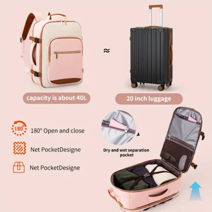 New Simple and Versatile Large Capacity Multi functional Travel Convenient Travel Essential Travel Backpack - Image 5