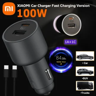 Xiaomi Car Charger 100W 90W 67W USB A Type C Dual Port Fast Charging Adapter Quick Charge Mi 15 14 13 13t 12 Pro 11 Redmi Poco