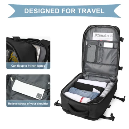 Women Backpack Travel Cabin Airplane Wizzair 40x30x20 Backpack Travel Cabin Hand Luggage Handbag Mens Backpack Notebook Backpack - Image 4
