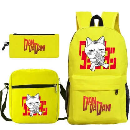 Students Anime Dandadan 3pcs Set Backpacks Outdoor Travel Funny Dandadan Okarun Design Pencil Case School Bags For Boys Girls - Image 7